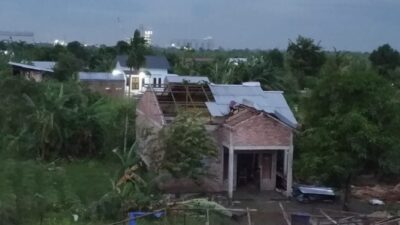 Dihantam Angin Kencang, 21 Rumah di Percut Sei Tuan Rusak Parah