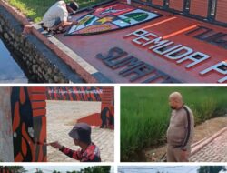 Jelang Renungan Suci, Tugu Ampera Desa Kolam Dibersihkan