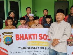 Wujud Syukur, Perwira SIP Angkatan 51 SIAP Poldasu  Gelar Bakti Sosial
