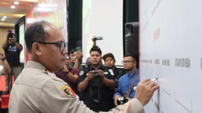 Hadirkan 3 Paslon, Polrestabes Medan Gelar Deklarasi Pilkada Damai Kota Medan 2024