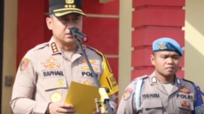 Kapolresta Deli Serdang Pimpin Apel Gelar Pasukan Ops Zebra Toba 2024