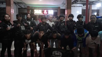 Brimob Polda Sumut Amankan 8 Anggota Geng Motor di Medan Area