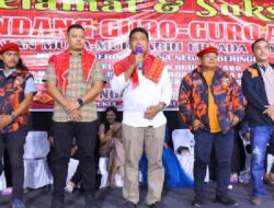 Lom Lom Hadiri Gendang Guro  Guro Aron di Desa Negara Beringin