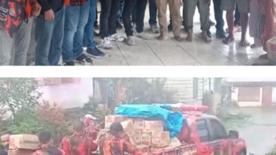 Junaidi dan Asri Ludin Tambunan Bantu Korban Banjir Bandang di Sibolangit