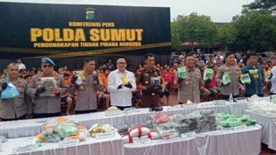 Dalam Sepekan, Poldasu Tangkap Ratusan  Tersangka Narkoba