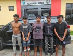 Tim Bringas Polresta Deli Serdang Ringkus 5 Begal, 1 Ditembak