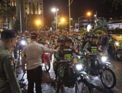 Patroli Skala Besar Gabungan TNI-Polri Sukses Amankan Malam Tahun Baru Imlek di Medan