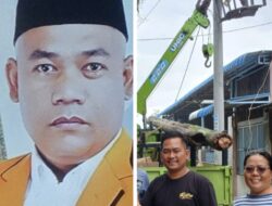 Junaidi, Anggota DPRD Deliserdang Pasang Lampu Jalan di Desa Medan Estate