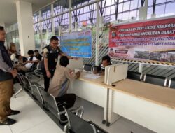 Polrestabes Medan Tes Urine Sopir dan Masinis yang Angkut Pemudik