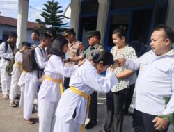 Kapolsek  Pancur Batu Lepas Kontingen  Atlet Taekwondo ke Piala Gubsu