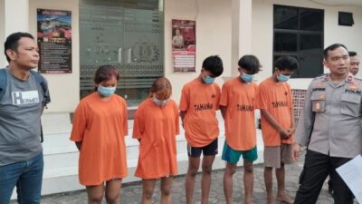 Polsek Medan Baru Ringkus 5 Remaja Perampok, Dua Pelaku Wanita