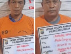 Dua Pengedar Narkoba  di Jalan Budi Luhur Medan Ditangkap