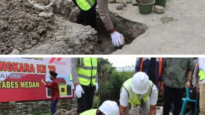 Sambut HUT Polri ke-79, Polrestabes Medan Bedah Rumah Lansia