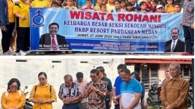 Maruli Siahaan, SH, MH Berangkatkan Wisata Rohani Anak Sekolah Minggu HKBP Pardamean