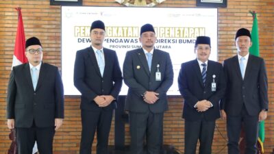 Gubsu Lantik Ardian Surbakti Pimpin Perumda Tirtanadi