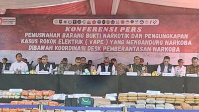 36 Kg Sabu dan 100 Kg Ganja Tangkapan BNNP Sumut Dimusnahkan di Jakarta