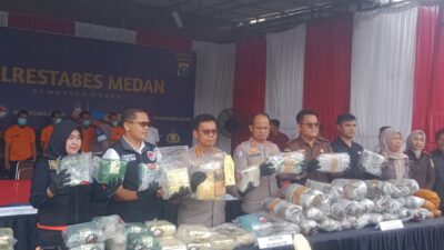 Polrestabes Medan Musnahkan Sabu, Ekstasi dan Ganja