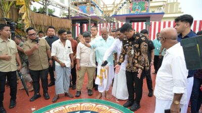Resmikan Kuil Shri Raja Rajesvari, Bobby Nasution Ajak Umat Hindu Siapkan SDM Anti-Narkoba
