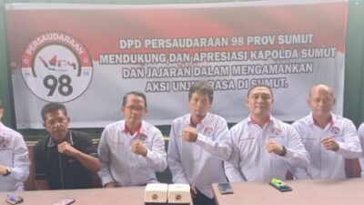 Pengurus Persaudaraan 98 Sumut Apresiasi Profesionalitas Polda Tangani Rentetan Demo