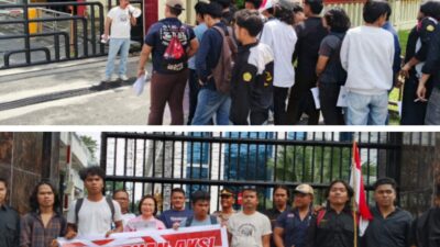 AMPUN Demo Desak Poldasu dan Kejatisu Usut Proyek Pengerasan Jalan dan Pembangunan Aula di Angkola