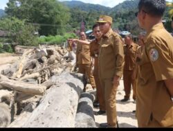 Bupati Taput Tinjau Lokasi Banjir Bandang di Kecamatan Pahae