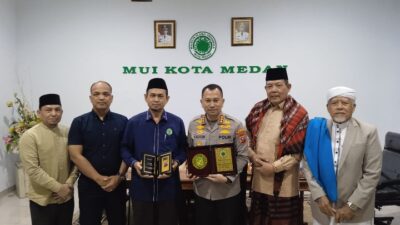 Perkuat Sinergi Keamanan Kota, Kapolrestabes Medan Silaturahmi ke MUI