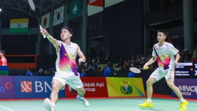 Raymond Indra/Nikolaus Joaquin Menang di Indonesia Masters 2025