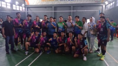 Kecamatan Medan Marelan dan Medan Helvetia Raih Emas Cabor Bola Voli