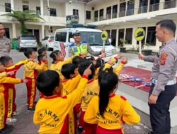 Sat Lantas Polres Tanah Karo Edukasi Anak TK Army Dolat Rayat Tertib Berlalulintas