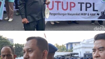 Polisi Kawal Massa Pendemo TPL dengan Humanis Hingga Gerbang Tol Amplas