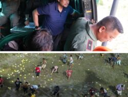 Gubernur Bobby Salurkan Bantuan Melalui  Helikopter