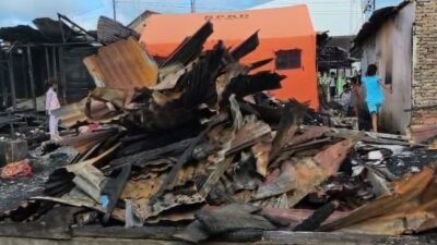 Tiga Rumah di Belawan Hangus Terbakar
