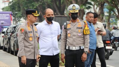 Kapolrestabes Medan Tinjau Strong Point dan Pengecekan ATCS di Kawasan Balai Kota