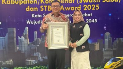 Pertama Dalam Sejarah, Deli Serdang Raih Penghargaan Kabupaten Sehat Swasti Saba Wiwerda