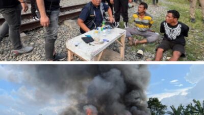 Bandar Sabu di Bantaran Rel Kereta Api Tembung Diduga Gunakan Drone