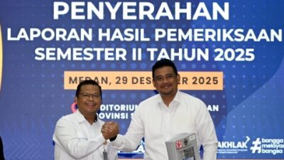 BPK Serahkan LHP Semester II 2025, Bobby Nasution Harapkan Sinkronisasi Program dan Kebutuhan Masyarakat