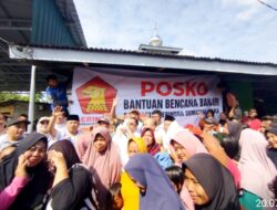 Gerindra Sumut Bagikan 1000 Paket Sembako untuk Korban Banjir di Langkat