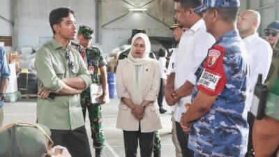 Gubernur Bobby Nasution Dampingi Wapres Tinjau Gudang Logistik Lanud Soewondo