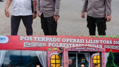 Polrestabes Medan Bersama PWI Sumut Cek Pospam Nataru
