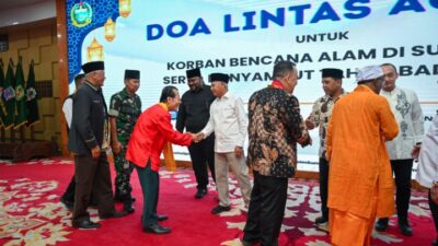 Doa Lintas Agama Jelang Tahun Baru 2026, Wakil Gubernur Sumut Berharap Masa Transisi Bencana Berjalan Lancar