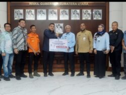 Wagub Sumut Terima Bantuan Bencana dari Pemko Makassar