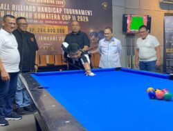 Hatunggal Siregar Buka Turnamen Biliar Harimau Sumatera Cup II