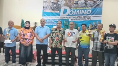 Turnamen Domino PWI Sumut Memperebutkan Piala Kapolrestabes Medan Meriah dan Sukses