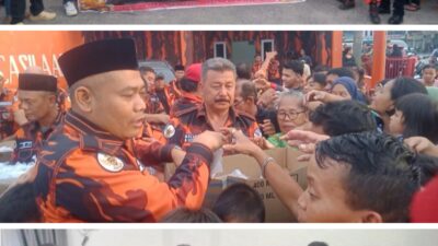 Hari Kedua, 500 Takjil Dibagikan Pengurus MPC PP Deli Serdang