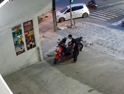 Maling Sikat Sepeda Motor Wanita Saat Beli Takjil