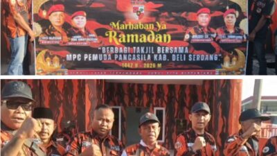 Pemuda Pancasila Kecamatan Percut Sei Tuan Bagikan Takjil ke Warga