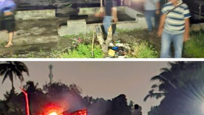 Polsek Sunggal Bakar Pondok Judi dan Narkoba