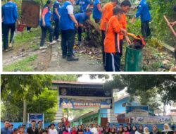SMP Negeri 2 Kecamatan Percut Sei Tuan Gotroy Bersihkan Lingkungan Sekolah
