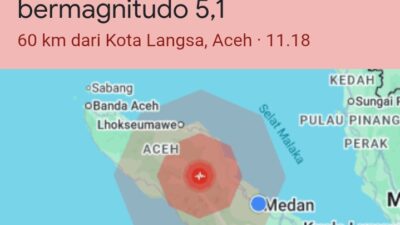 Gempa Guncang Aceh dan Medan