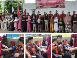 Pemuda Pancasila Kecamatan Bangun Purba Gelar Donor Darah dan Bantu Anak Yatim Piatu